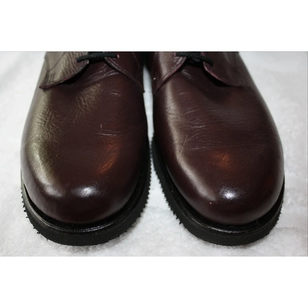 PW Minor Oxblood Leather Lace Up Shoe Men 9.5 Narrow Vibram Orthotic Orthopedic